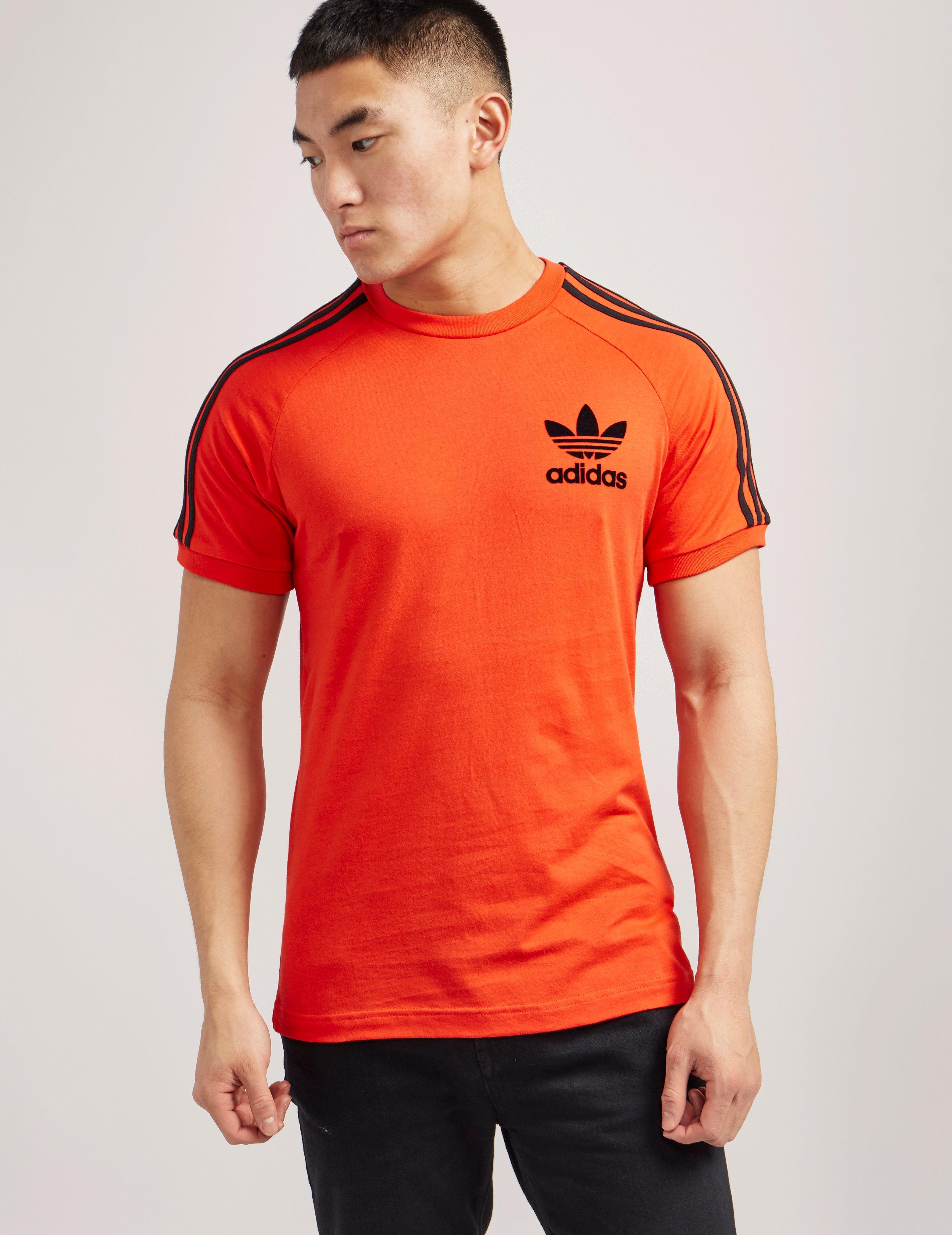adidas Originals Cotton California Short Sleeve T-shirt in Red for Men - Lyst